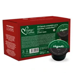 50 cialde capsule Italian Coffee caffè FORTE compatibili Lavazza* Blue* e In Black* Nims*