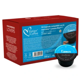 50 cialde capsule Italian Coffee DECA compatibili Lavazza* Blue* e In Black* Nims*