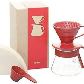 Hario V60 Color Red Rosso Caffettiera e Gocciolatore in ceramica