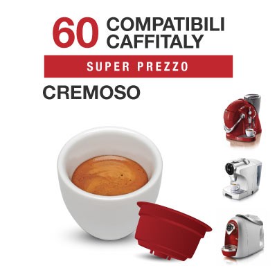 60 capsule caffè CREMOSO compatibili con macchine CAFFITALY