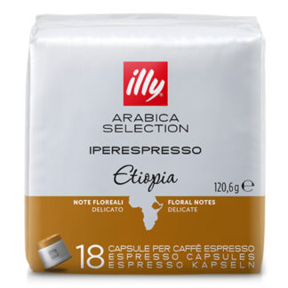 18 capsule caffe Illy Sistema Iper espresso Monoarabica Etiopia