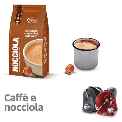 12 capsule ItalianCoffee Caffè Nocciola compatibili Sistemi Caffitaly  System-Professional-Coffee For You* - Capsule & Coffee