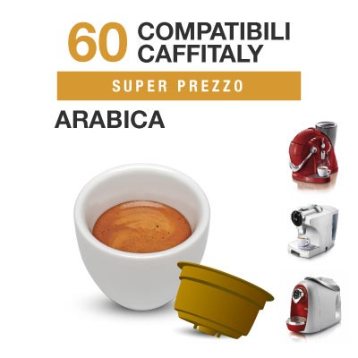 60 caffè Arabica capsule compatibili Sistemi Caffitaly  System-Professional-Coffee For You* - Capsule & Coffee
