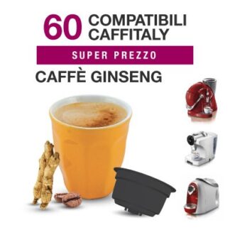 60 capsule ItalianCoffee Caffè Ginseng compatibili Sistemi Caffitaly System-Professional-Coffee For You*
