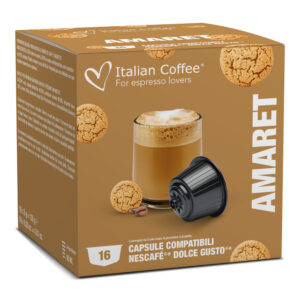 16 Capsule compatibili Nescafè Dolce Gusto Caffè Amaretto Italian Coffee