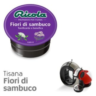 10 Capsule Ricola Tisana Fiori di Sambuco compatibili Nescafé Dolce Gusto