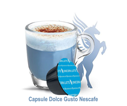 Unicorn Latte - con spirulina e latte di cocco e vitamina B - 10 capsule compatibili Dolce Gusto LATTE UNICORNO
