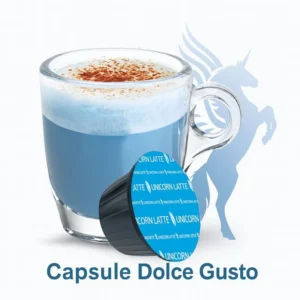 Unicorn Latte - con spirulina e latte di cocco e vitamina B - 10 capsule compatibili Dolce Gusto LATTE UNICORNO