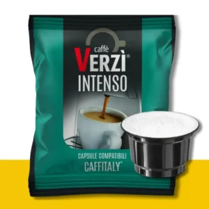 80 Capsule Caffè Verzì Miscela Intenso - Compatibili Caffitaly | Aroma Forte e Deciso