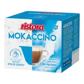 10 Capsule compatibili Nescafè Dolce Gusto Ristora Mokaccino senza lattosio