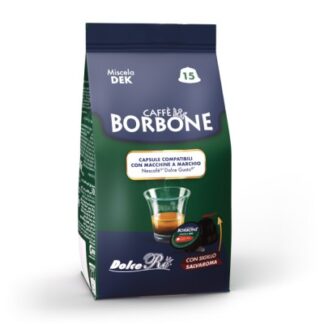 15 Capsule Caffè Borbone DOLCE RE Miscela VERDE (deca) Compatibili Nescafè Dolce Gusto*
