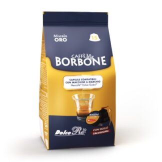 15 Capsule Caffè Borbone DOLCE RE Miscela ORO Compatibili Nescafè Dolce Gusto*