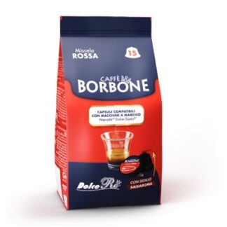15 Capsule Caffè Borbone DOLCE RE Miscela ROSSA Compatibili Nescafè Dolce Gusto*