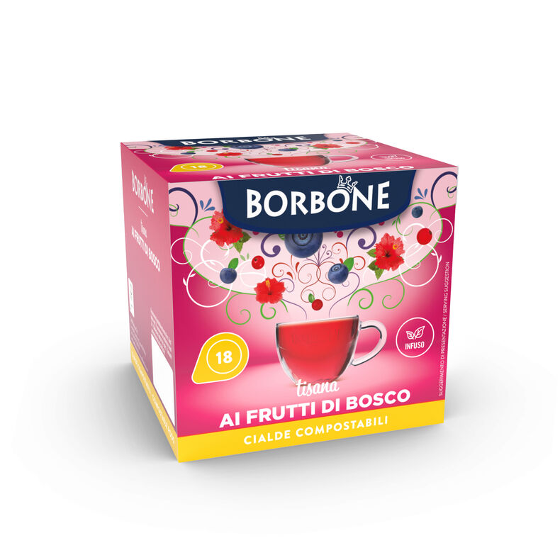 18 Cialde carta Caffè Borbone infuso frutti di bosco