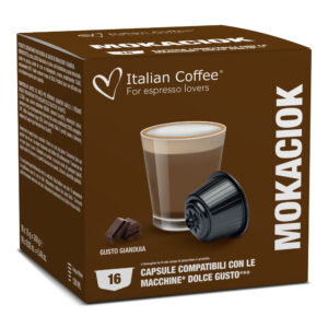 16 Capsule compatibili Nescafè Dolce Gusto Mokaccino alla GIANDUIA Italian Coffee MOKACIOK