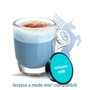 Unicorn Latte - con spirulina e latte di cocco e vitamina B - 10 capsule compatibili Lavazza* A Modo Mio* LATTE UNICORNO