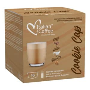 16 Capsule compatibili Nescafè Dolce Gusto Cappuccino al BISCOTTO Italian Coffee
