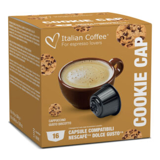 16 Capsule compatibili Nescafè Dolce Gusto Cappuccino al BISCOTTO Italian Coffee
