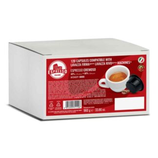 120 cialde capsule caffè Espresso Italiano Crema compatibili Lavazza* Firma* e Vitha Group
