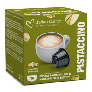 16 Capsule compatibili Nescafé Dolce Gusto Cappuccino al PISTACCHIO Italian Coffee