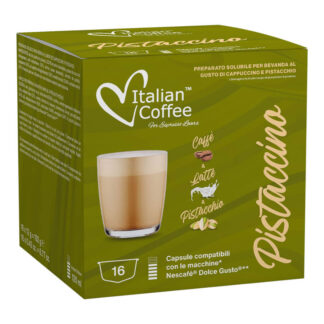 16 Capsule compatibili Nescafé Dolce Gusto Cappuccino al PISTACCHIO Italian Coffee