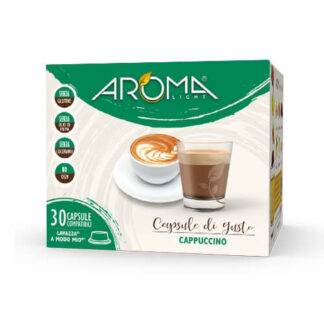 Aroma Light 30 Capsule di Cappuccino compatibili Lavazza* A Modo Mio*