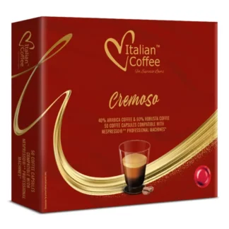 50 Capsule di caffè Cremoso Italian Coffee compatibili sistema Nespresso Professional