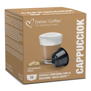 16 Capsule compatibili Nescafé Dolce Gusto Cappuccino al CIOCCOLATO BIANCO