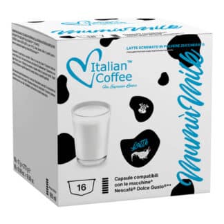 16 Capsule Italian Coffee compatibili Nescafè Dolce Gusto LATTE scremato zuccherato MUMUMILK