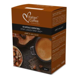 16 cialde capsule Italian Coffee Caffè e Nocciola compatibili macchine Lavazza* Firma* e Vitha* Group