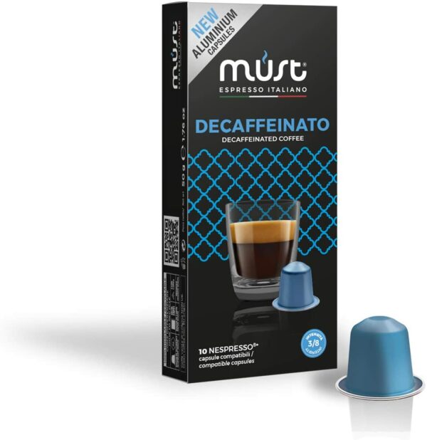 must espresso alluminio caffe decaffeinato capsule cialde