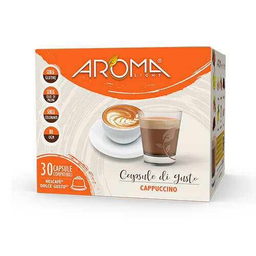 30 Capsule di Cappuccino Aroma Light compatibili Dolce Gusto