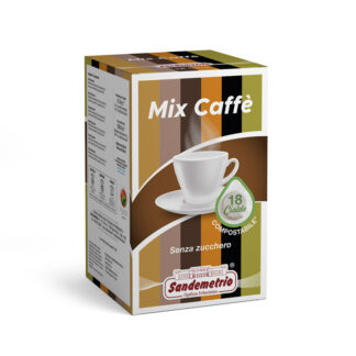 18 Cialde Mix di Caffè Aromatizzati San Demetrio in filtro carta ESE 44 mm