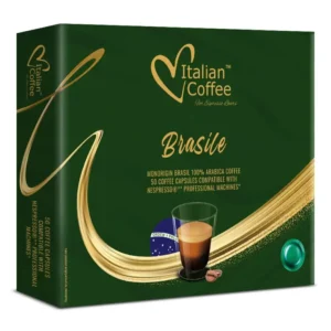 50 Capsule di caffè Monorigine Brasile Italian Coffee compatibili sistema Nespresso Professional