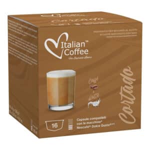 16 Capsule compatibili Nescafè Dolce Gusto Caffè Macchiato CORTADO Italian Coffee