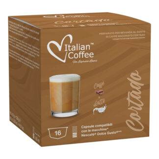 16 Capsule compatibili Nescafè Dolce Gusto Caffè Macchiato CORTADO Italian Coffee