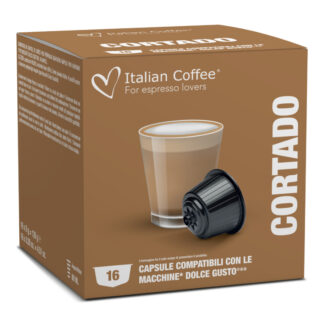 16 Capsule compatibili Nescafè Dolce Gusto Caffè Macchiato CORTADO Italian Coffee