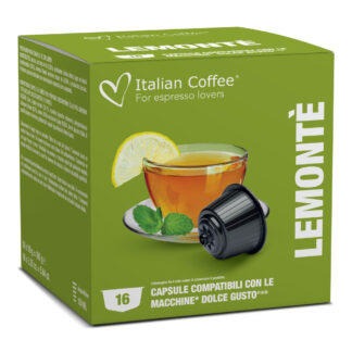 16 Capsule compatibili Nescafè Dolce Gusto Te al Limone Italian Coffee