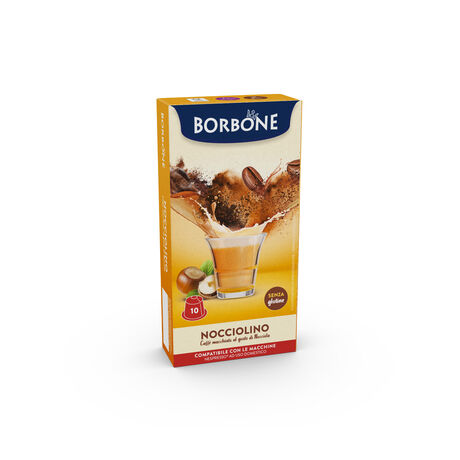 10 capsule Caffe Borbone Nocciolino Nocciola compatibili Nespresso®  EMOZIONI DI GUSTO - Capsule & Coffee