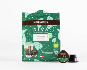 Mokador 100 capsule cialde caffè miscela Brigitte 100% arabica Bio SISTEMA DIVA (più ne acquisti più risparmi)
