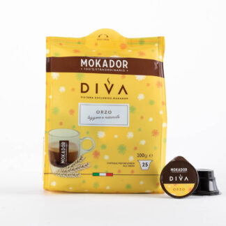 Mokador 25 capsule cialde ORZO sistema DIVA