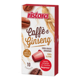 10 capsule compatibili Nespresso Ristora Caffè e Ginseng