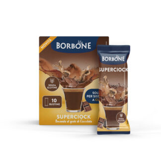 Caffè Borbone 10 Stick preparato solubile per bevanda al gusto di cioccolata SUPER CIOCK