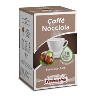 18 Cialde Caffè alla Nocciola Aromatizzato San Demetrio in filtro carta ESE 44 mm