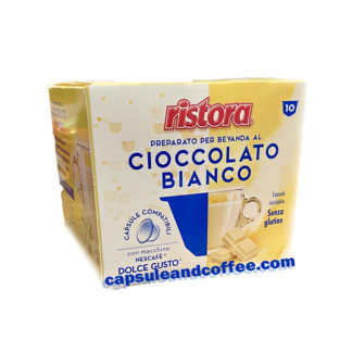 10 Capsule compatibili Nescafè Dolce Gusto Ristora Cioccolato Bianco (novità)