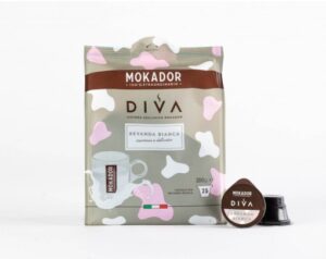 Mokador 25 capsule cialde BEVANDA BIANCA sistema DIVA (latte)
