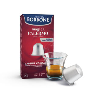 Caffè Borbone 10 Capsule in Alluminio COMPATIBILI con macchine Nespresso®* Miscela MAGICA PALERMO