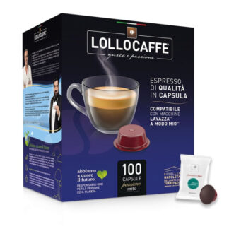 Lollo Caffè 100 Capsule Miscela decaffeinata dek Lavazza* a modo mio* Compatibili (più ne acquisti più risparmi)