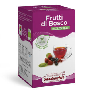 18 Cialde Fruits gusto Frutti di Bosco San Demetrio in filtro carta ESE 44 mm
