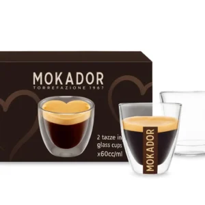 Tazzine a cuore in Vetro Mokador – Set da 2